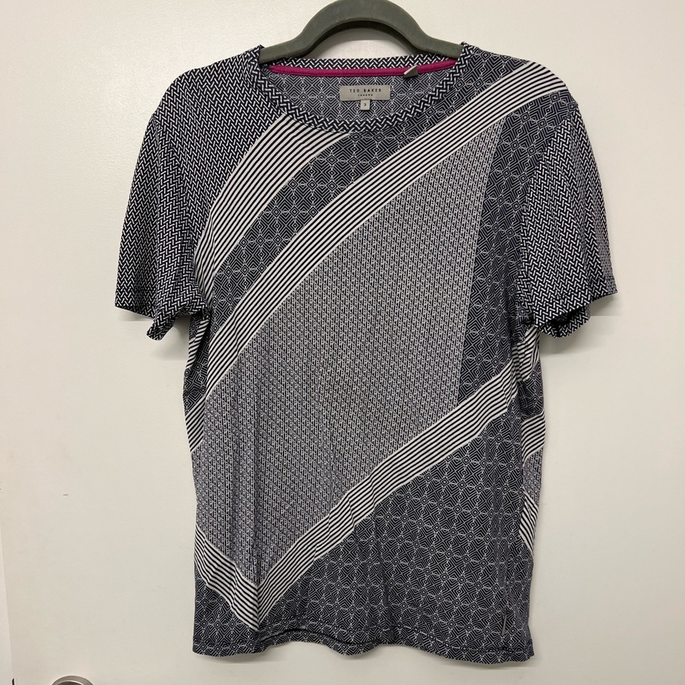 Ted Baker Navy Mens T-shirt Size 3